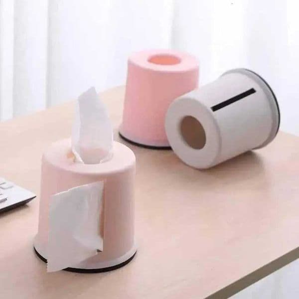 Simple Tissue Box Circular Living Room Paper Box Cylindrical Toilet Paper Roll Box Multifunctional Household Storage BoxJ260525