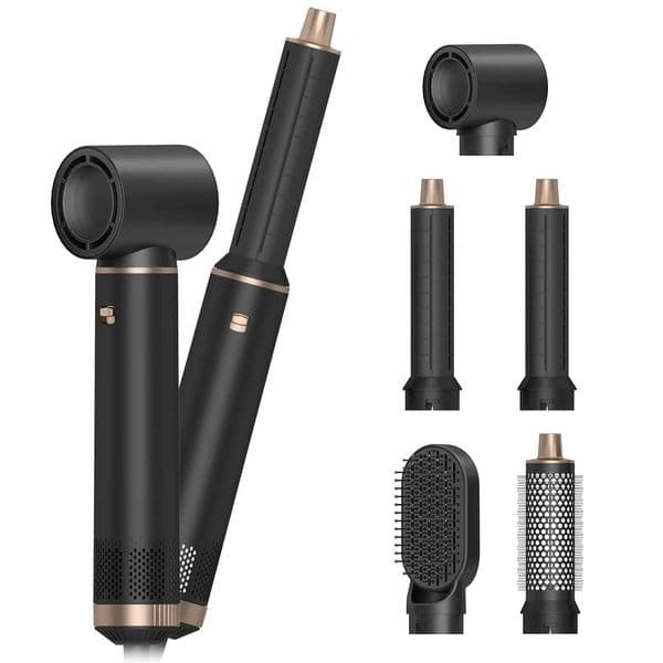 Hot Air Brush 5 in 1 Hair Dryer Brush Negative Ionic Detachable Hair Dryer Hair Styling Tool Constant Anion Electric Hair Dryer L260525