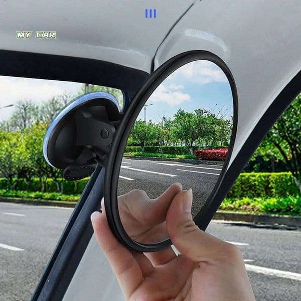 360 Degree Rotation Blind Spot 11/12.5cm HD Reverse Suction Cup Small Round Car Rearview Mirror W260525