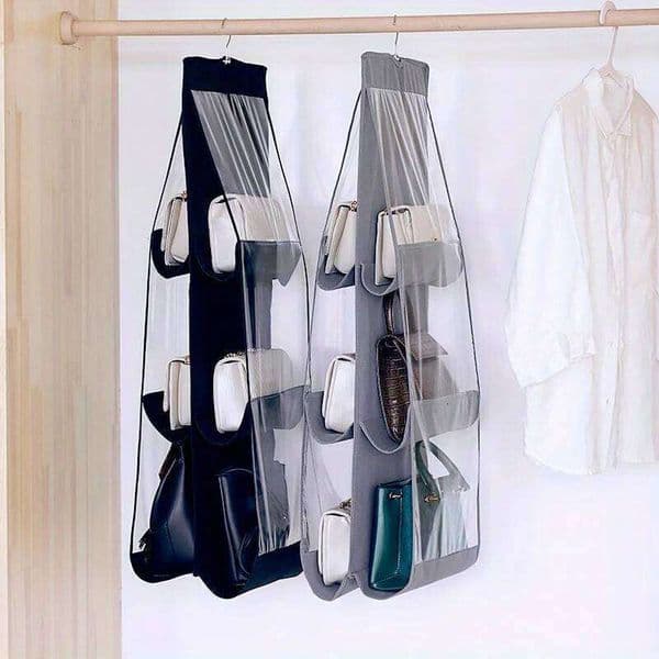 Multi-Layer Space-Saving Polyester Organizer for Handbags and Purses-Unfinished,Storage Hanging Bag,For Wardrobe Storage 26Y0525