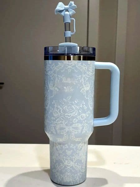 Luxury Designer Decor 40Oz Water Bottles Loveshackfancy Holiday Stainless Steel Tumblers Cups With Handle Lid And Straw Travel Car Mugs room 6 9