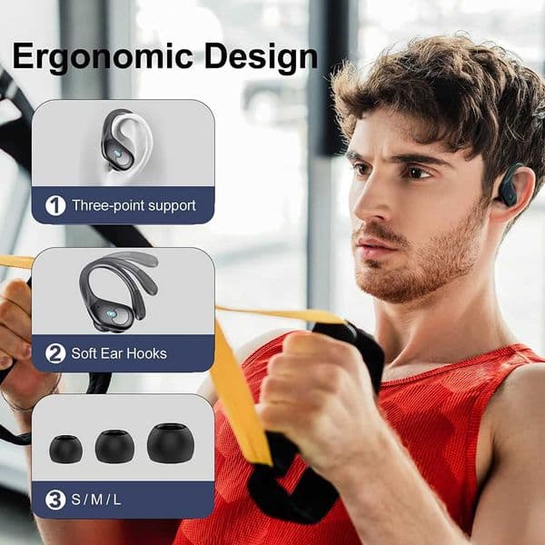 BX30 Earphones TWS Bluetooth 53 Wireless Sports Headphones LED Digital Display HiFi Stereo Noise Reduction Earbuds with HD Mic T260525FDAQ