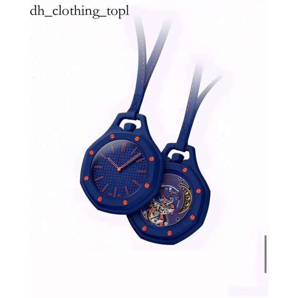 AAA Royal ST POP Pocket Watch Moon Watches Designer Audemarly Pigut Watch Apwatches Automatic Ceramic Dial 8 Color Leather Lanyard Watch Men Women Watch Gift Box 5c3