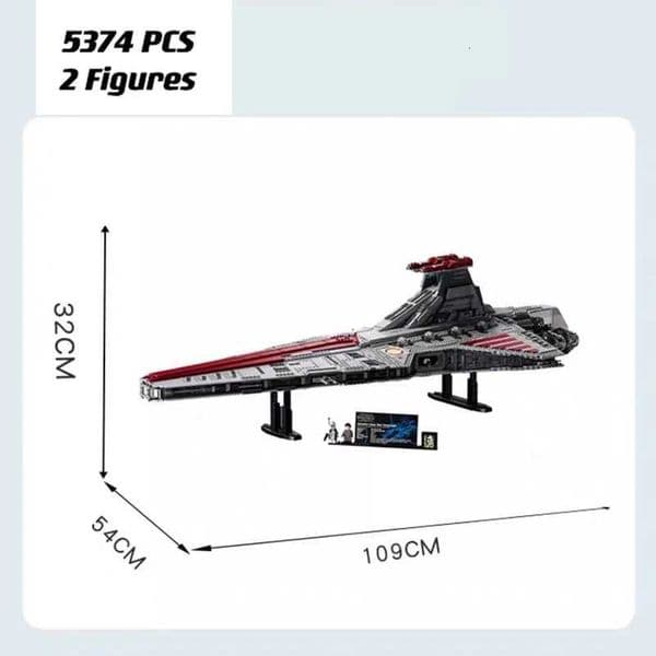 5374pcs Venator Republic Attack Cruiser Model Building Bricksspace War Gunship Christmas Birthday Toys for Family Decor GiftsJ260520J260525