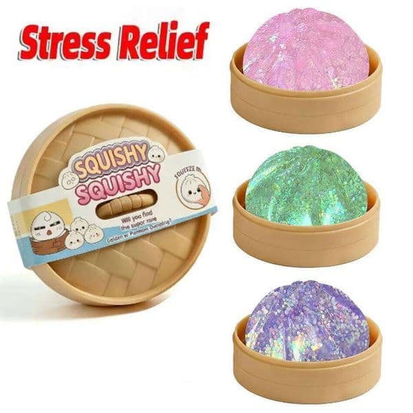 Simulated Cha siu bao Pinch Joy to Release Decompression Expression Big Bun with Gold Wire Laser Slow Rebound Fake Food Toy J260525