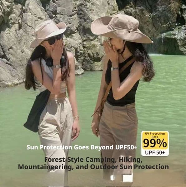 Unisex Quick Dry Sun Hat Breathable UV Protection Fisherman Hat Outdoor Hiking Fishing Western Cowboy Cap