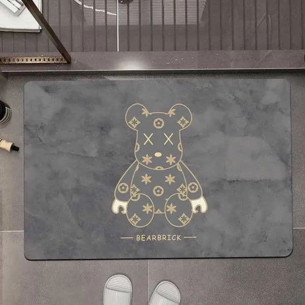 2026 Luxury Cute Bear Bath Mat perfume Diatomaceous cologne Earth Bathroom Rugs Super Absorbent Quick Dry Non Slip Thin Floor Mats Fit Shower Rug Free Shipping 6 18