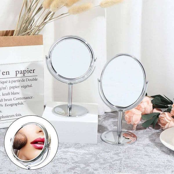 Magnification Tabletop Vanity Table Round Mirror Double Sided Makeup Tool W260525
