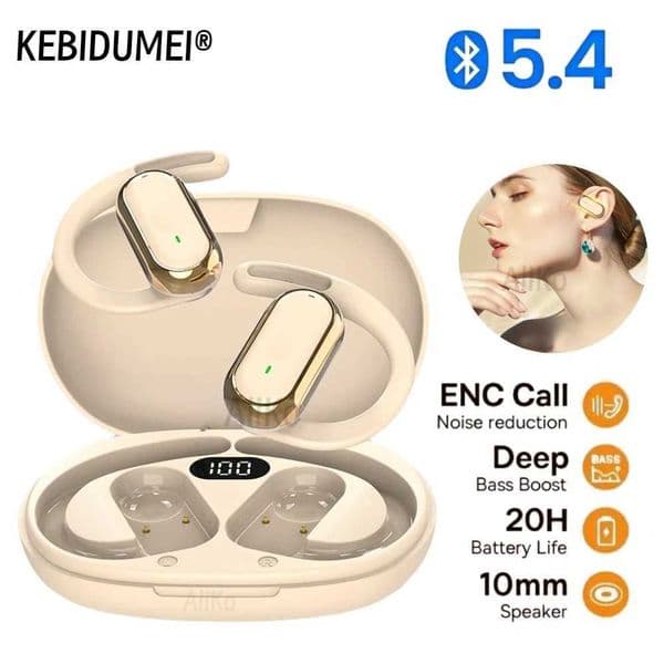 Wireless Headphone Bluetooth Headset Smart Adjustable Touch Sports Waterproof Earbuds Stereo Music Earphone For All Smartphone T260525
