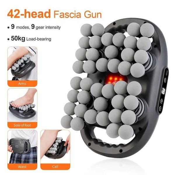 42-Heads Fascia Gun High-Frequency Vibration Body Massage Gun Back and Waist Massager Neck Shoulder Massager Muscle masajeador L260525