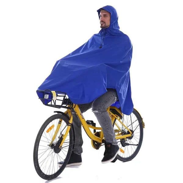 RaincoatMotorcycle Bicycle Hooded RainwearCycling Rain PonchoRain Cape PonchoHooded Windproof Rain CoatMoto Scooter Cover C260525