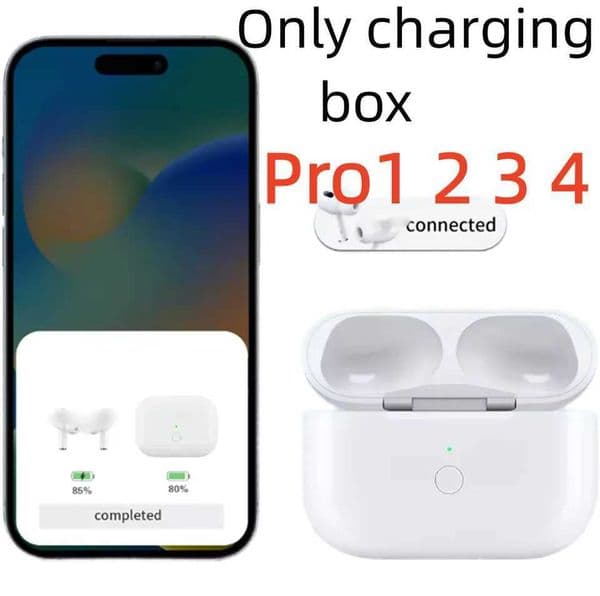 Replacement Charging Box For Airpods Pro 1st 2nd 3 4 Bluetooth Earphone Battery Charger Case With LED Indicator Light T260525