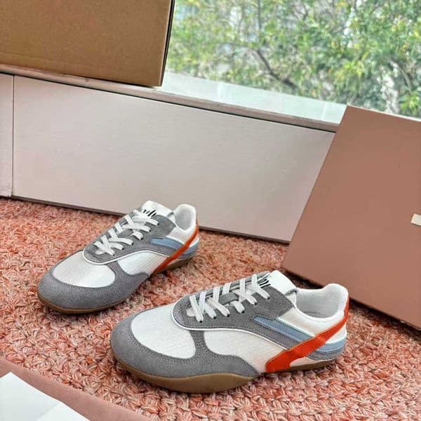 designer Dress Shoes Color-Block Women's German Training Shoes Comfortable Lightweight Thin-Soled Casual Sports Versatile Non-Slip