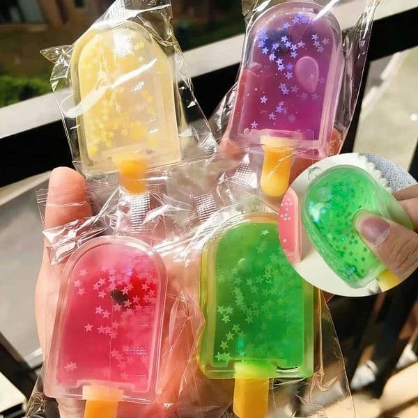 Taba Squishy Glitter Popsicle Fidget Squishes Ice Fake Food Squishy Relieve Anxiety Stress Relief Vent Toys Pudding Gift Z260525