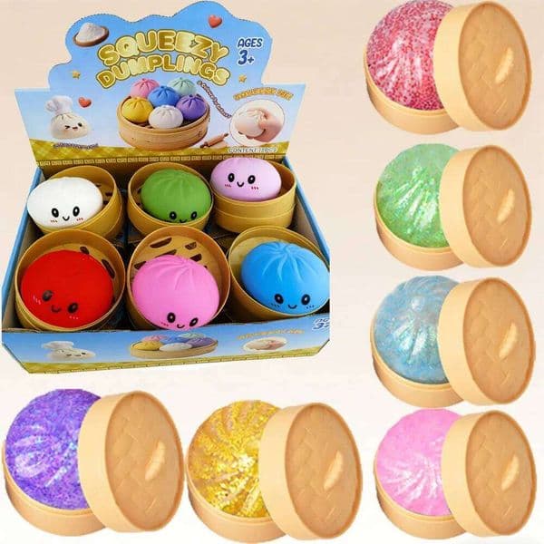Hot Sale Colorful Simulation Dumpling Pinch Slow Rebound Soft Squishy Stress Reliever Office Home Pressure Ball J260525