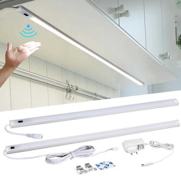LED Light Under Cabinet Lights For Kitchen Hand Sweep Switch PIR Motion Sensor Closet Wardrobe Lamp 30/40/50cm Led Night LightR260525