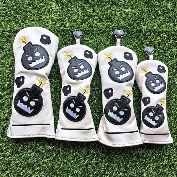 2026 New outdoor Cartoon Bombwood Headcovers Driver Fairway Woods Cover PU Leather High Quality Putter Head Covers Upf50 Sun Protection Clothing Bulk Royal Pop