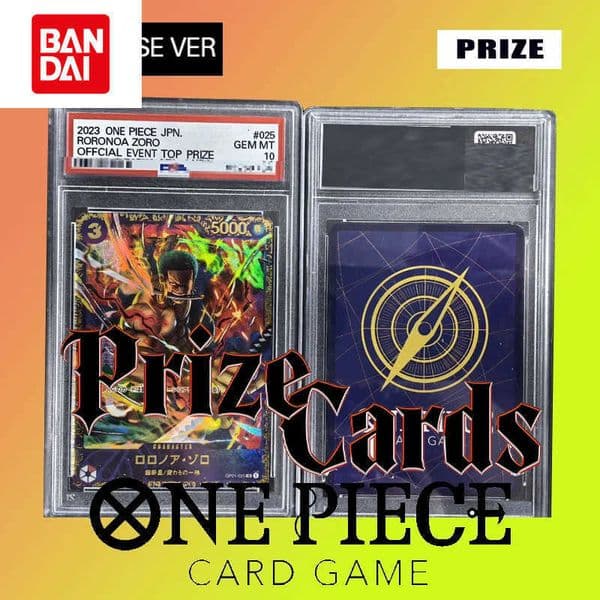 Diy Proxy 2023 One Piece Japanese Promos OP01-025 025 Roronoa Zoro Official Event Top Prize Collection Anime Card L260525M6UH