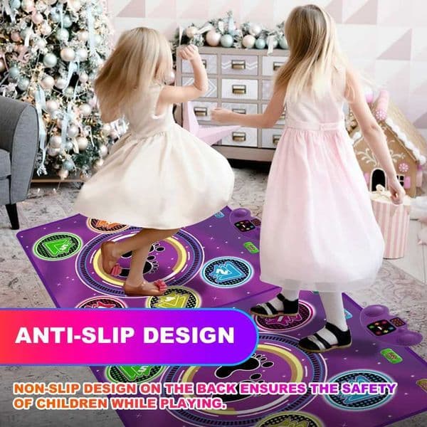 Dance Mat Wireless BT Electronic Dance Pad Family Music Game Mat for Kids and Adults for Exercise Games L260525