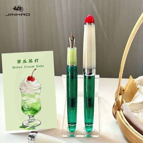 2026 Limited Edition! JINHAO 82 Plus Acrylic Fountain Pen Melon Soda Cream Shape Nib Stationery Office School Supplies 26Y0525