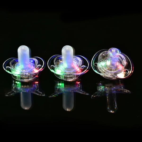 Creativity Night Light Led Pacifier Party Rave Soft Up Toys Toy Flashing Glowing Whistle Necklace Nipple 260525