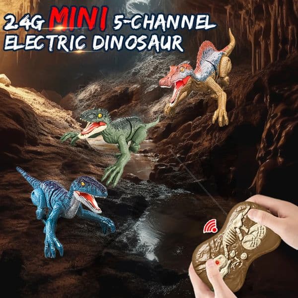 24GHz Remote Control Dinosaur Robot Walking And Roaring Mini Light Sound Ideal Childrens Birthday Christmas Gift 260525