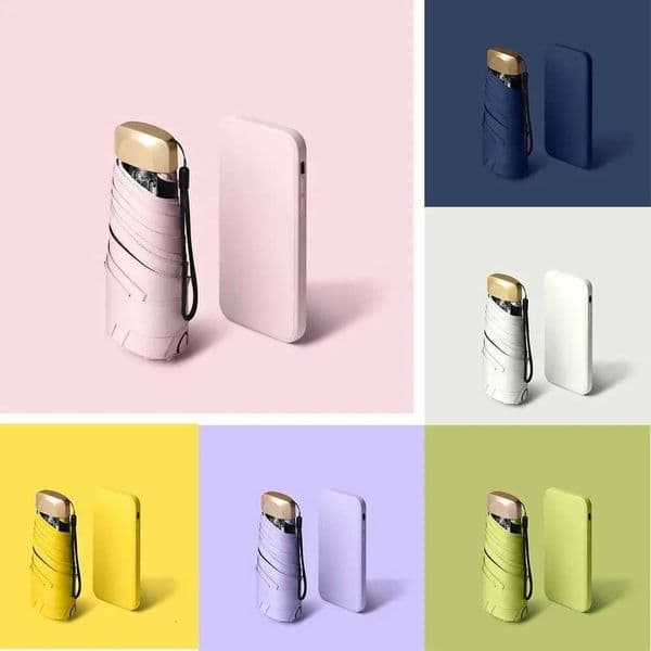 Ultraviolet Protection Pocket Rain Umbrella Folding Ultralight Pocket Parasol Mini Wind Resistant Sun Shade Umbrella Summer L260522
