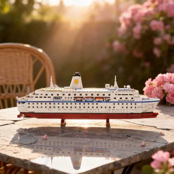 6145pcs MOC Ocean Cruise Ship Boat Model Building Blocks Creative DIY Gift Display Decor Assemble Premium Adt Kids Desk HeJ260525