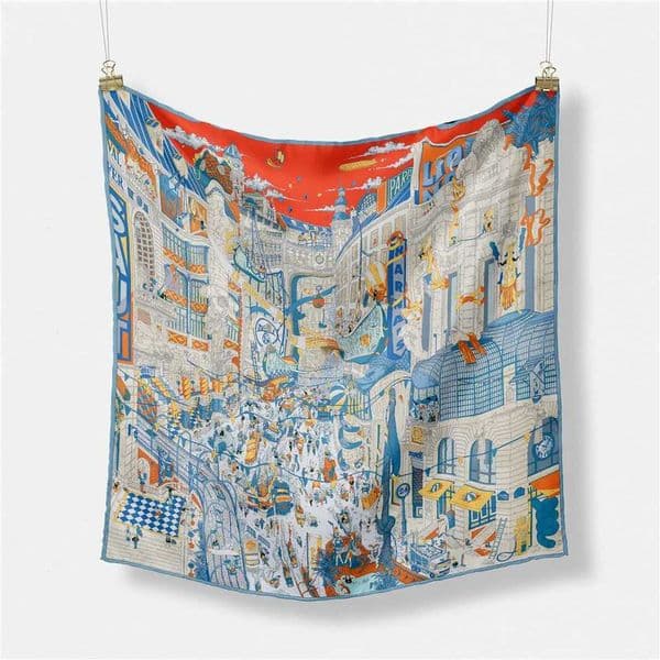 Twill Silk Scarf Woman Commercial Street Square Scarves Wraps Bandana Small Hijab Silk Foulards Tie Headband Neckerchief 53CM L260525