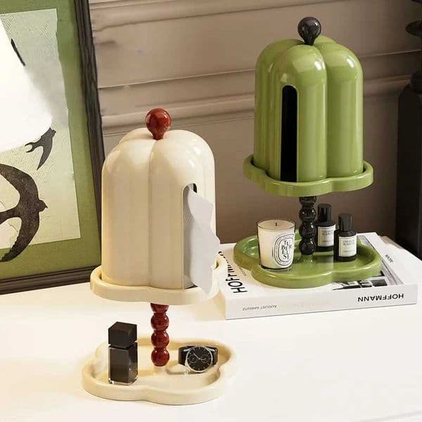 French retro tissue box in the ancient style of advanced sense of box creative living room light luxury pumping paper boxJ260525