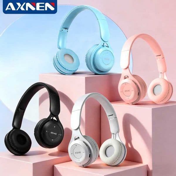 AXNEN Y08 Stereo Headset 53 Bluetooth Foldable Sport Gaming Macaron Earphone Over-ear Headphones for Android ios Mobile Tablet T260525