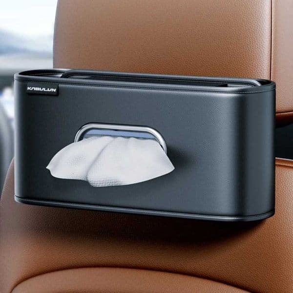 Car Tissue Box Cover Leather Universal Center Console Armrest Paper Towel Storage Bag Auto Seat Back Hanging Tissue Organizer R260525