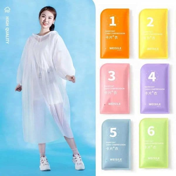 Thickened Portable Raincoat Waterproof Outdoor Rainwear Disposable Raincoat Card Packaging Rain Cover Women And Men C260525