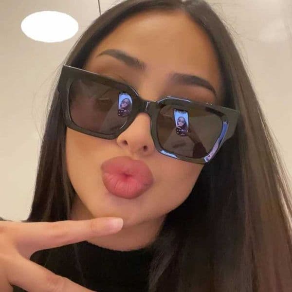 Fashion Square Sunglasses Woman Brand Designer Vintage Sun Glasses Female Fashion Retro Gradient Big Frame Oculos De Sol C260525
