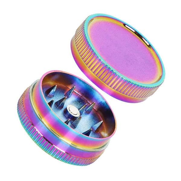 Smoking pipes Cross border new colorful glossy gold-plated 2-layer 30mm zinc alloy smoke grinder