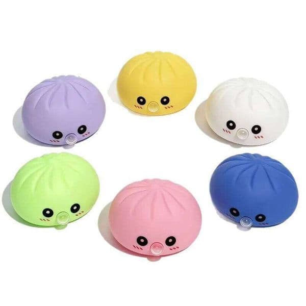 Simulation Dumpling Blowing Pressure Ball Colorful Squeezable Toy Squishy Decompression Office Home Decor for Birthday Gift