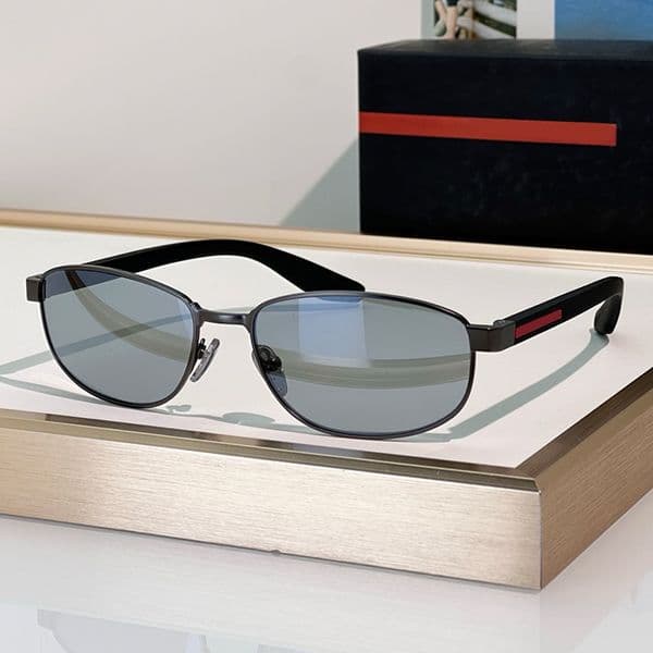 Designer Sunglasses Men Women Vintage Fashion Red Line Metal Frame Eyewear B53S Luxury Sunglasses Outdoor Goggles UV400 Glasses With Box