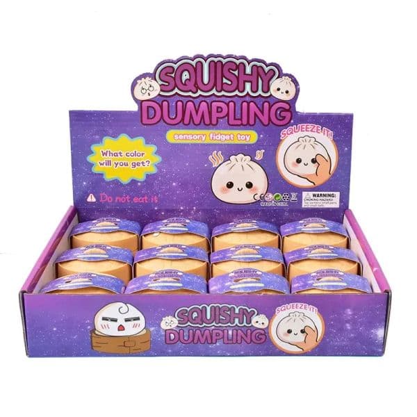Colored Glitter Squishy Dumpling Slow Rebound Stress Relieving Balls Dumpling Squishy Toy Decompression Toy Design for Anxieties & Tension
