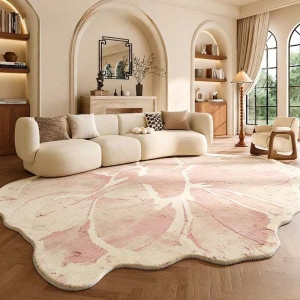 Modern Style Bedroom Decor Line Carpet Irregular Shape Carpets for Living Room Fluffy Soft Lounge Floor Mat Home Thick Plush RugJ260525