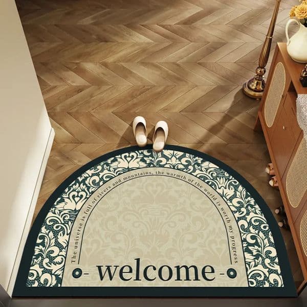 2026 American Semi-Circular Crystal Velvet For Scraping Mud And Dust, cologne perfume Wear-Resistant Foot Mat, Entrance Hall Door Dust Removal Floor Mat Free Sh 6