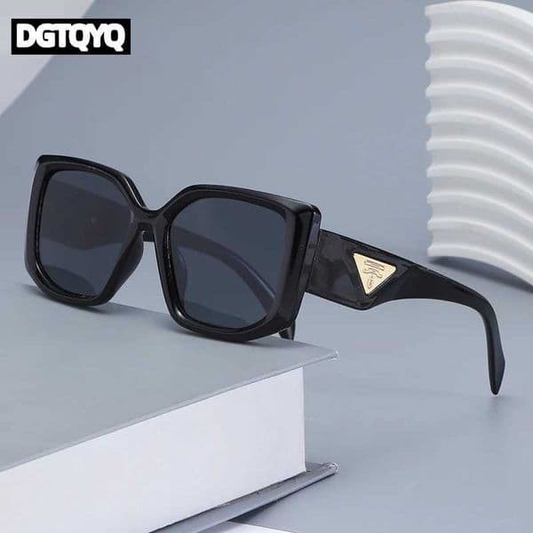 2026 New Luxury Premium Shades Designer Black Brand Sunglasses Men Triangle Golden Label Square Sun Glasses for Women Q260525