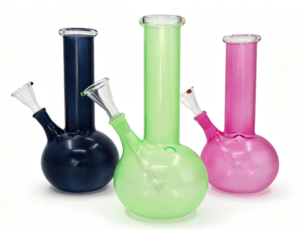 Colorful Glass Water Pipe Bong, Thick Borosilicate Glass Hookah with Downstem & Bowl, Multiple Styles Available