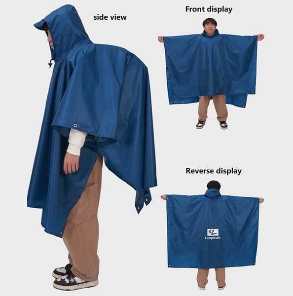 3 in 1 Mens Raincoat with Hood Waterproof Rain Resistant Adult Raincoat Waterproof Poncho Adult Big Size Raincoat XYJ03 C260525