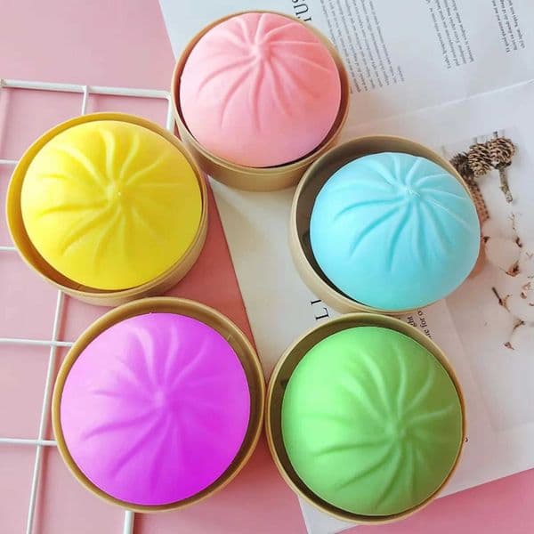 1PC Dumpling Stress Balls Fidget Sensory Toy Simulation Food with Little Steamer Squeeze Dough Ball Stress Relief Hand Toy Z260525