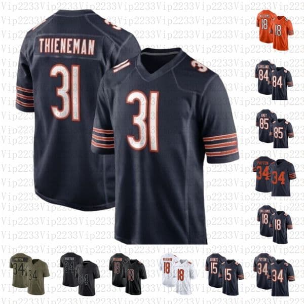 Caleb Williams Dillon Thieneman Rome Odunze Football Jersey Colston Loveland Cole Kmet Hester Swift Walter Payton Colston Loveland Kyle Monangai Jerseys