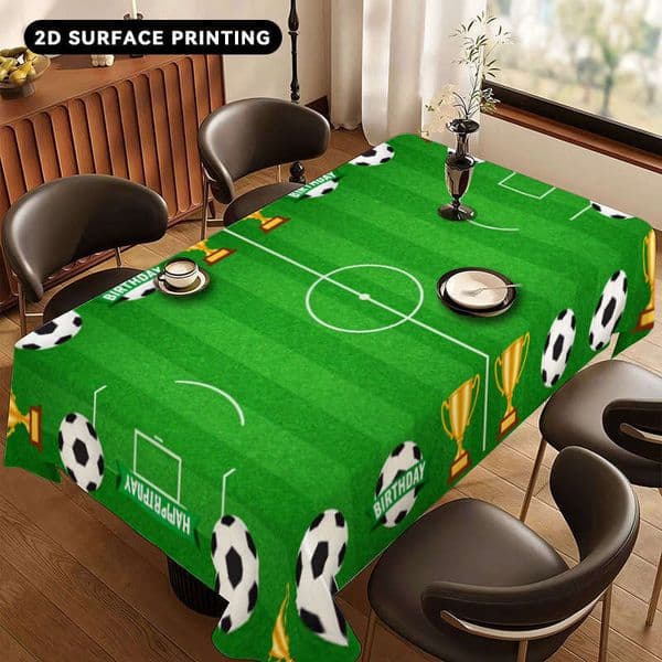 2026 New World Cup Football Themed Large Tablecloth Polyester Fiber Party Home Bar Decor Supplies Designer