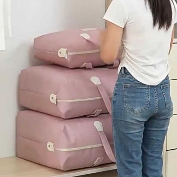 Handheld Clothes Quilt Storage Bag Lightweight Large Capacity Clothing Moving Bag Wear-Resistant Folding Luggage Storage Bag L260525