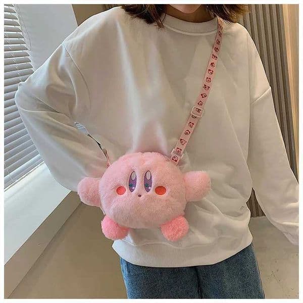Kirby Cute Plush Crossbody Bag Anime Figure Messenger Bag Large Capacity Storage Bag Cosplay Birthday Party Gifts M260525