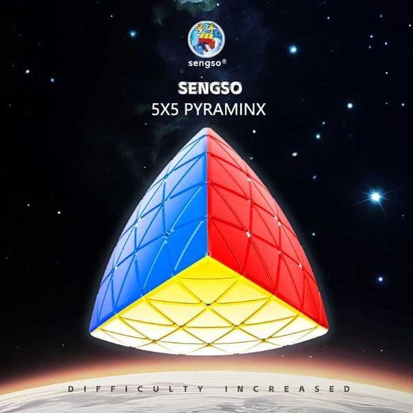 Sengso Pyraminx Speed Cube 4x4 5x5 Pyramid Triangle Cube Stickerless Puzzle Smooth Turning for Kids Adults Brain Teaser Toys L260526