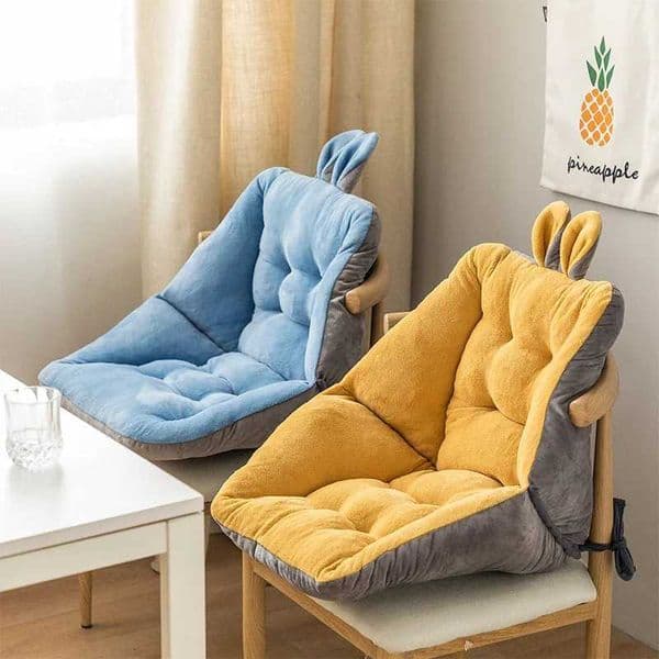 Cute Velvet Chair Seat Cushion for Dorm Desk Kawaii Gaming Rocking Chair Cushion Backrest for Office Chair Lazy Sofa Tatami Mat H260525